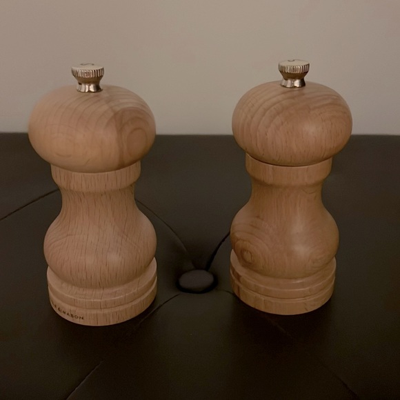 Cole & Mason England Wood Salt Mills - both are labeled as S for Salt. - Picture 1 of 4